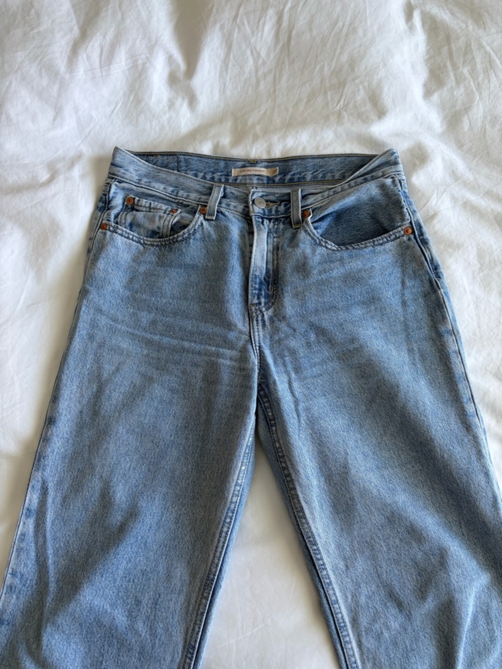 Levi's Light Blue High-Rise Straight Jeans